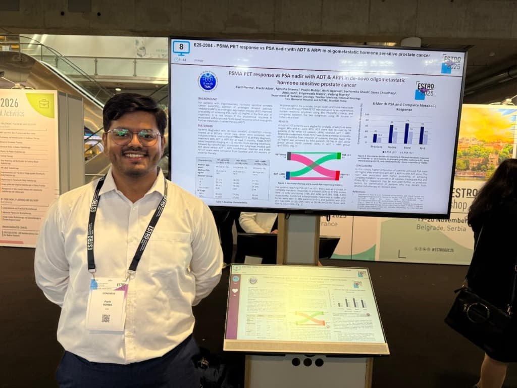 Dr. Parth Verma presenting at ESTRO Congress