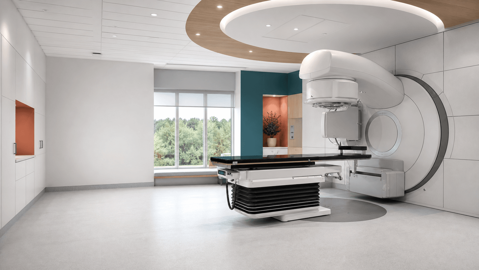 Modern radiotherapy treatment room